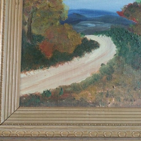 Original art painting on canvas board small landscape wall hanging home decor - Picture 6 of 7